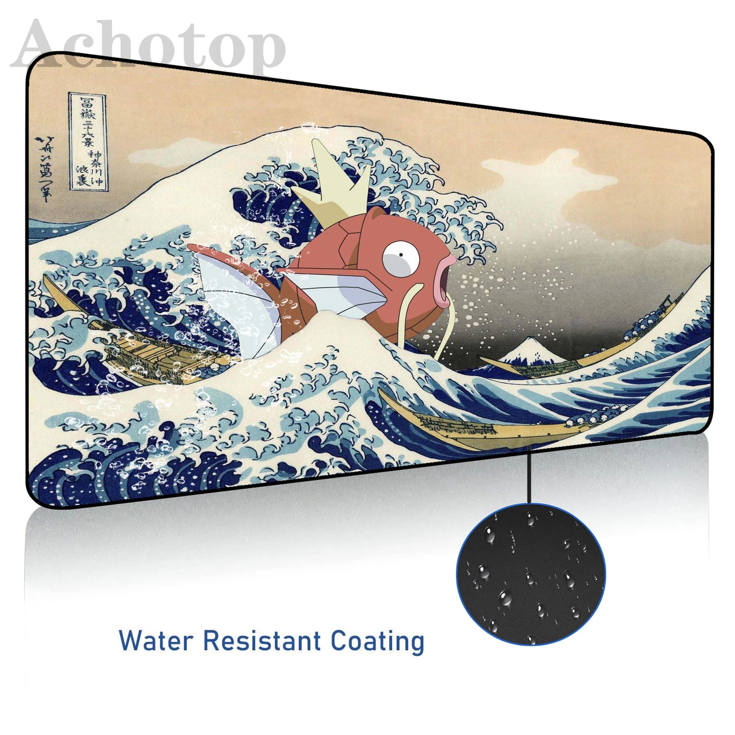 Japanese Sea Wave Waterproof Gamer Mouse Pad Mousepads Locking Edge  Mouse Mat Gaming Mousepad Keyboard Pads Tapis De Souris