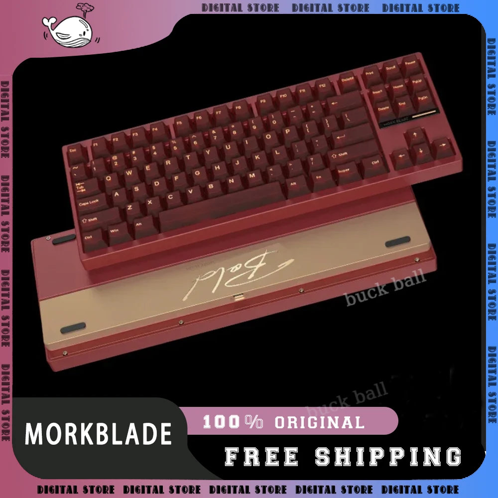 MorkBlade Bold TKL HE Magnetic Switch Mechanical Keyboard Aluminium Alloy 8000Hz Custom Gaming Keyboard RT0.01mm PC Accessories