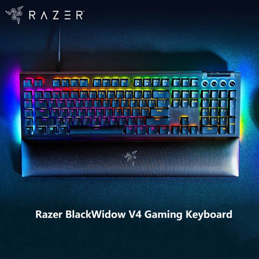 New Razer BlackWidow V4 Mechanical Gaming Keyboard With Chroma RGB 2-Side Underglow and Per-Key Lighting 6 Dedicated Macro Keys