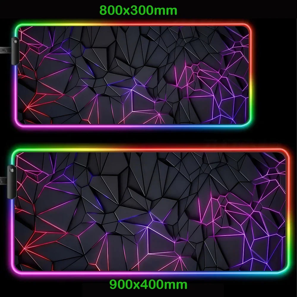 Gamer Mouse Pad Rgb LED Mausepad Speed 900x400 Mouse Mat 800x300 Large Rugs 1000x500mm Gaming Accessories Lighting Rubber Mats