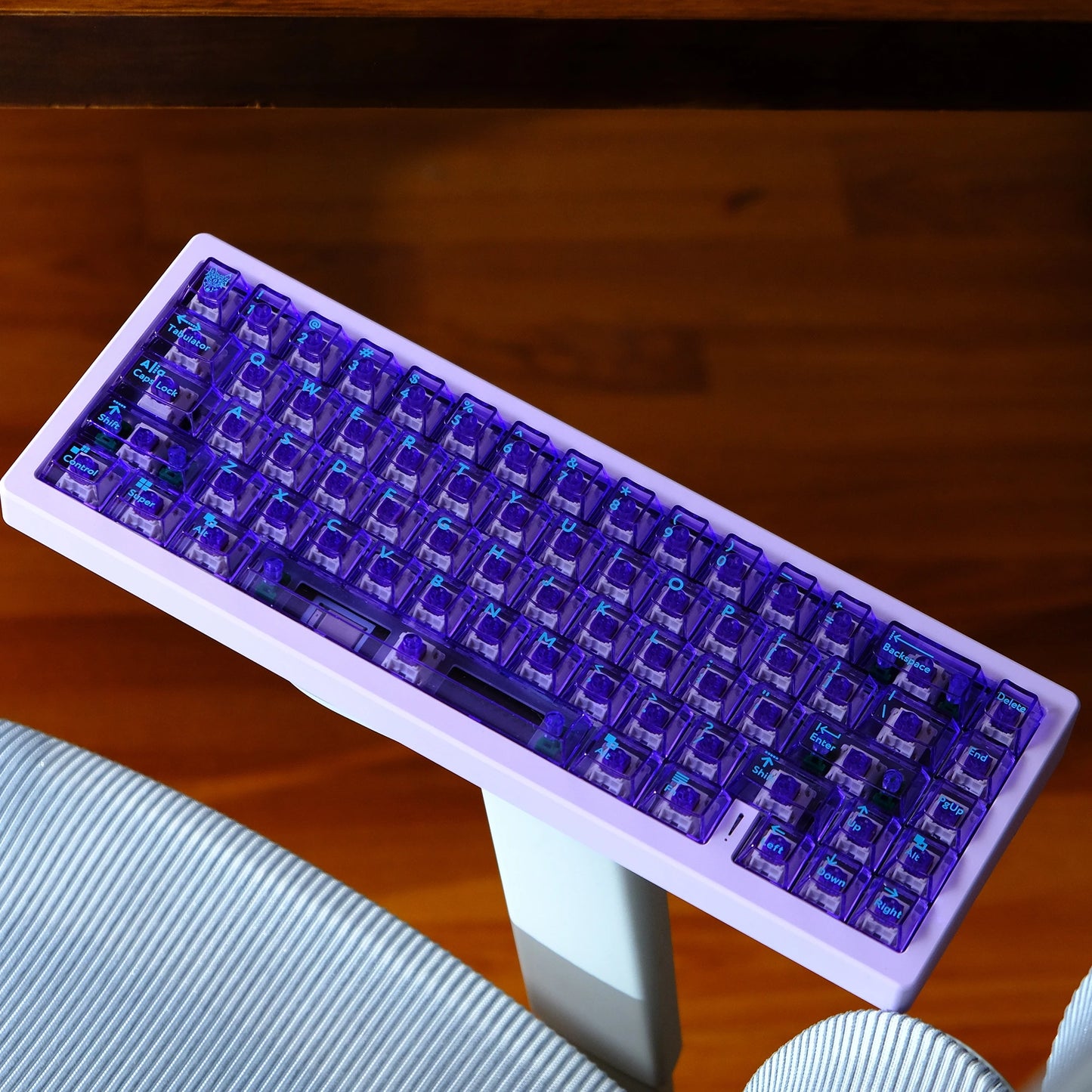 114 keys Aifei Purple Transparent Keycaps Cherry Profile UV pad print Keycaps For Mx Switch Mechanical Keyboard Game Keyboard