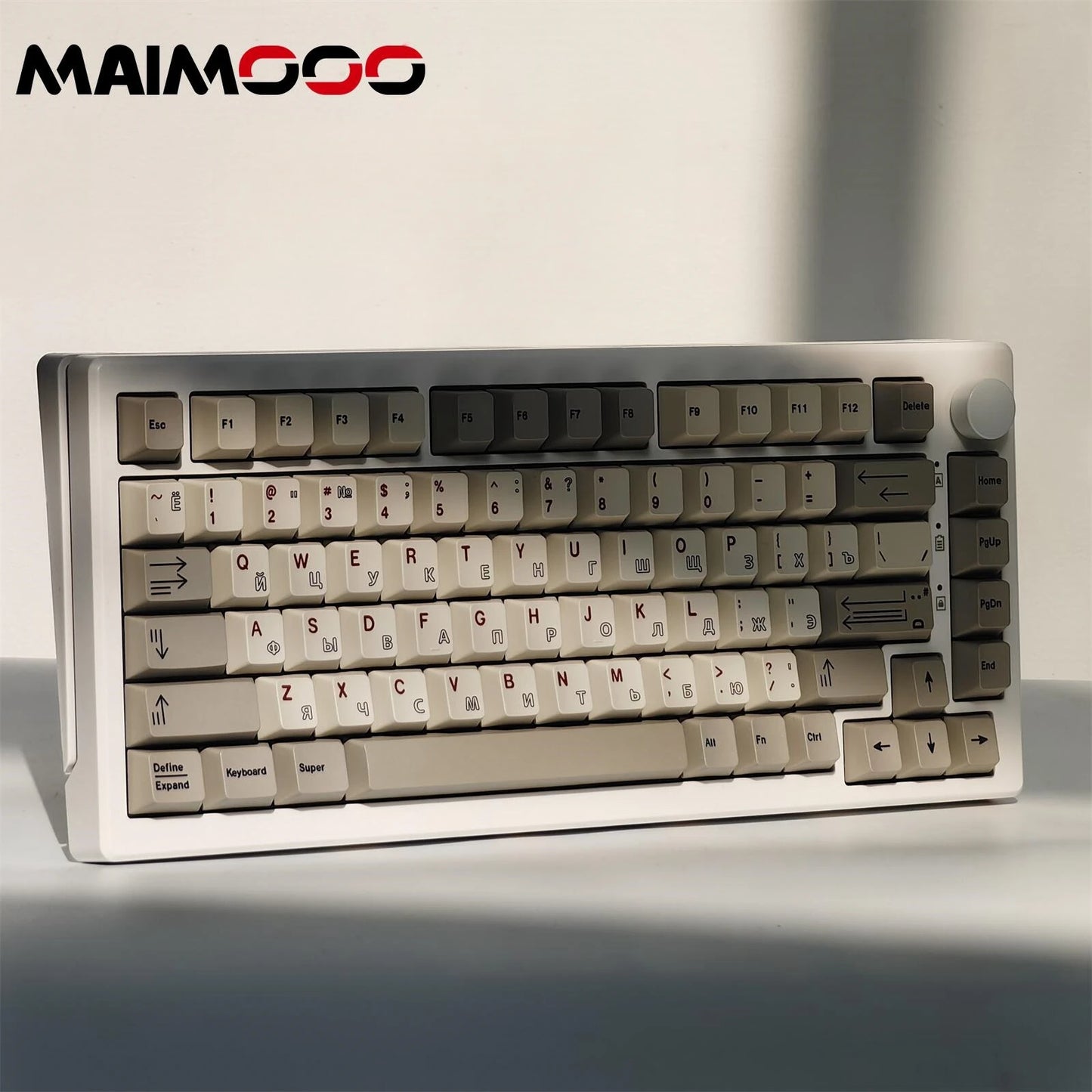 Russian Keycap Cute Translucent Cherry Mda Moa Pbt Pc For Mechanical Keyboard White Green Gray Eva-02 9009 Retro Russian Keycaps