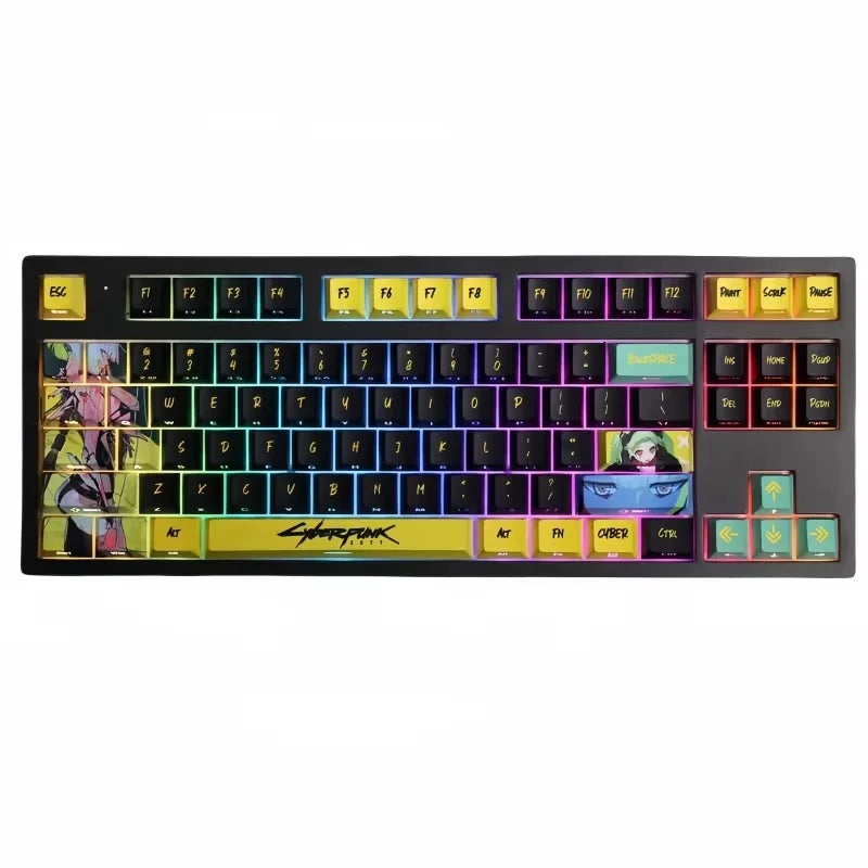 Creative Cyberpunk Theme Mechanical Keyboard Keycap Pbt Material Side Engraved Original Highly Customized Anime Keyboard Keycap