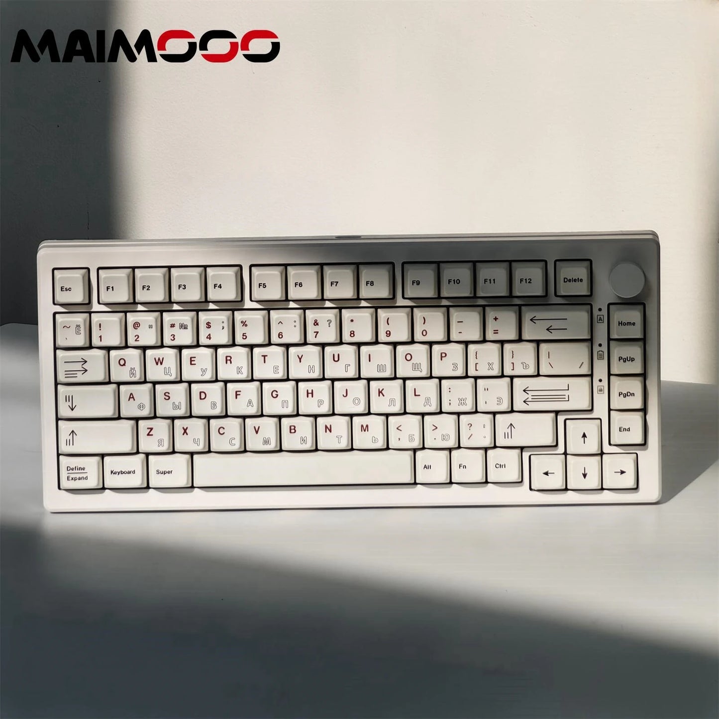 Russian Keycap Cute Translucent Cherry Mda Moa Pbt Pc For Mechanical Keyboard White Green Gray Eva-02 9009 Retro Russian Keycaps