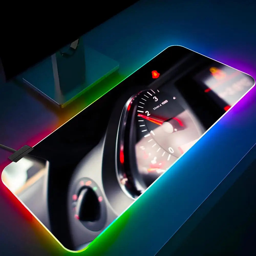 C-Car D-dashboardes HD Mouse Pad RGB Pc Mouse Pad Mousepad LED Glowing Mouse Mats Rubber Gaming Computer tapis de souris xxl Mau