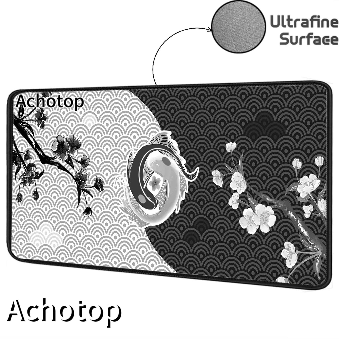 Ultrafine Surface Japanese Koi Gamer Mouse Pad Mousepads Locking Edge  Mouse Mat Gaming Mousepad Keyboard Pads Tapis De Souris