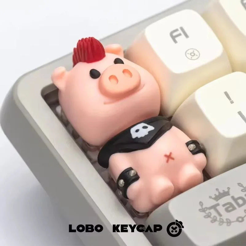 2024 new Party Animals Keycap Custom Cute Keyboard Cap Direction Resin Process Key Cap Mechanical Keyboard Gaming Accessories