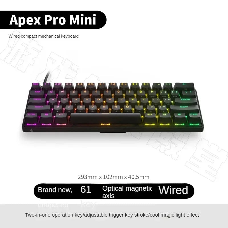 APEX Pro TKL/Mini Limited Edition Magnetic Axis Wired Mechanical Keyboard RGB OLED Metal Scroll Button E-sports Game Gifts