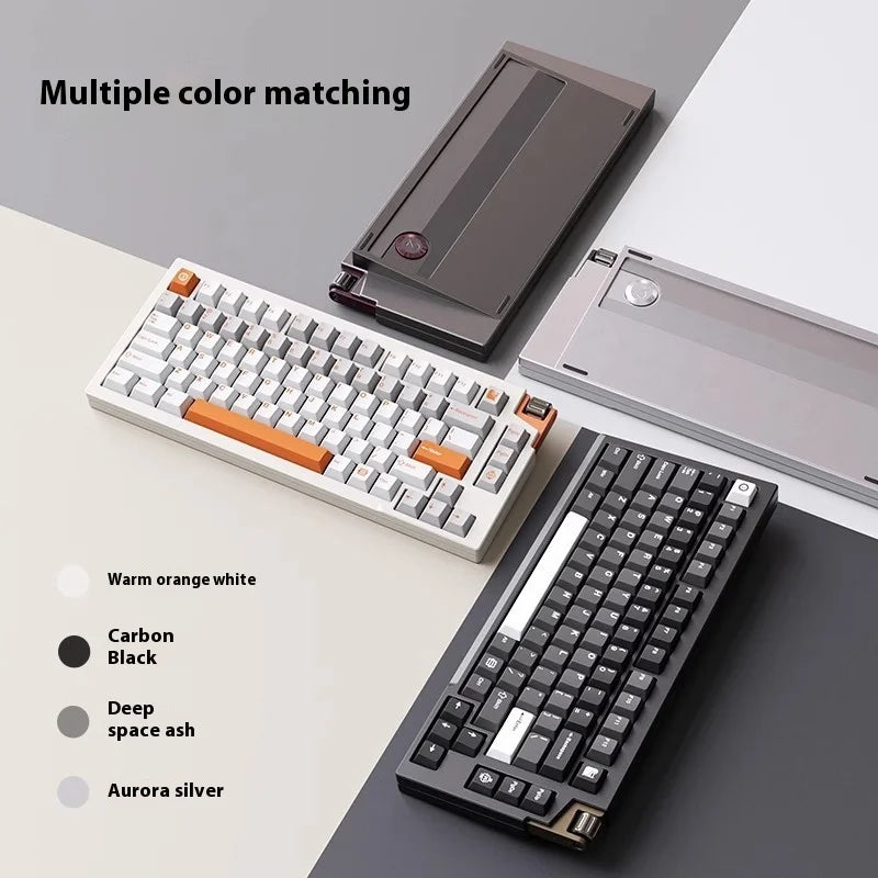 LUMINKEY 75V2 Mechanical Keyboard 3Mode Keyboard Bluetooth Wireless Aluminum Alloy PBT Custom Game Hot Swap Keyboard Office Gift