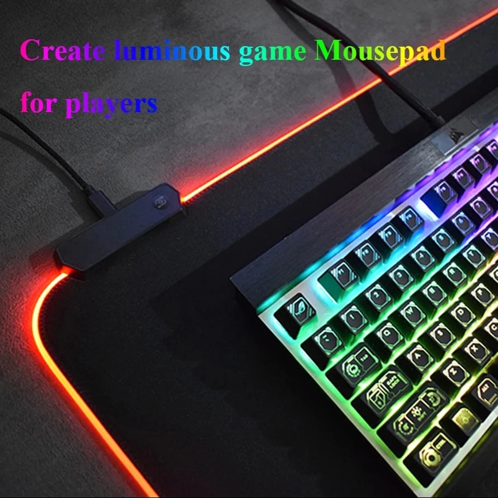 C-Car D-dashboardes HD Mouse Pad RGB Pc Mouse Pad Mousepad LED Glowing Mouse Mats Rubber Gaming Computer tapis de souris xxl Mau