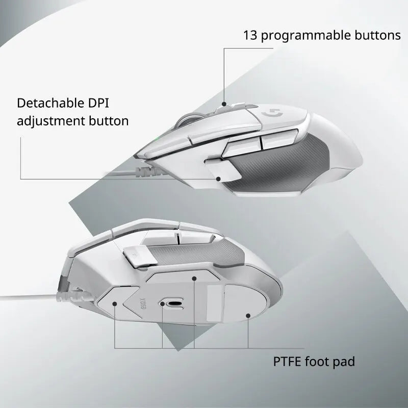 Logitech (G) G502 X Advanced Edition New Optical-mechanical Hybrid Micro HERO Engine Gaming Mouse