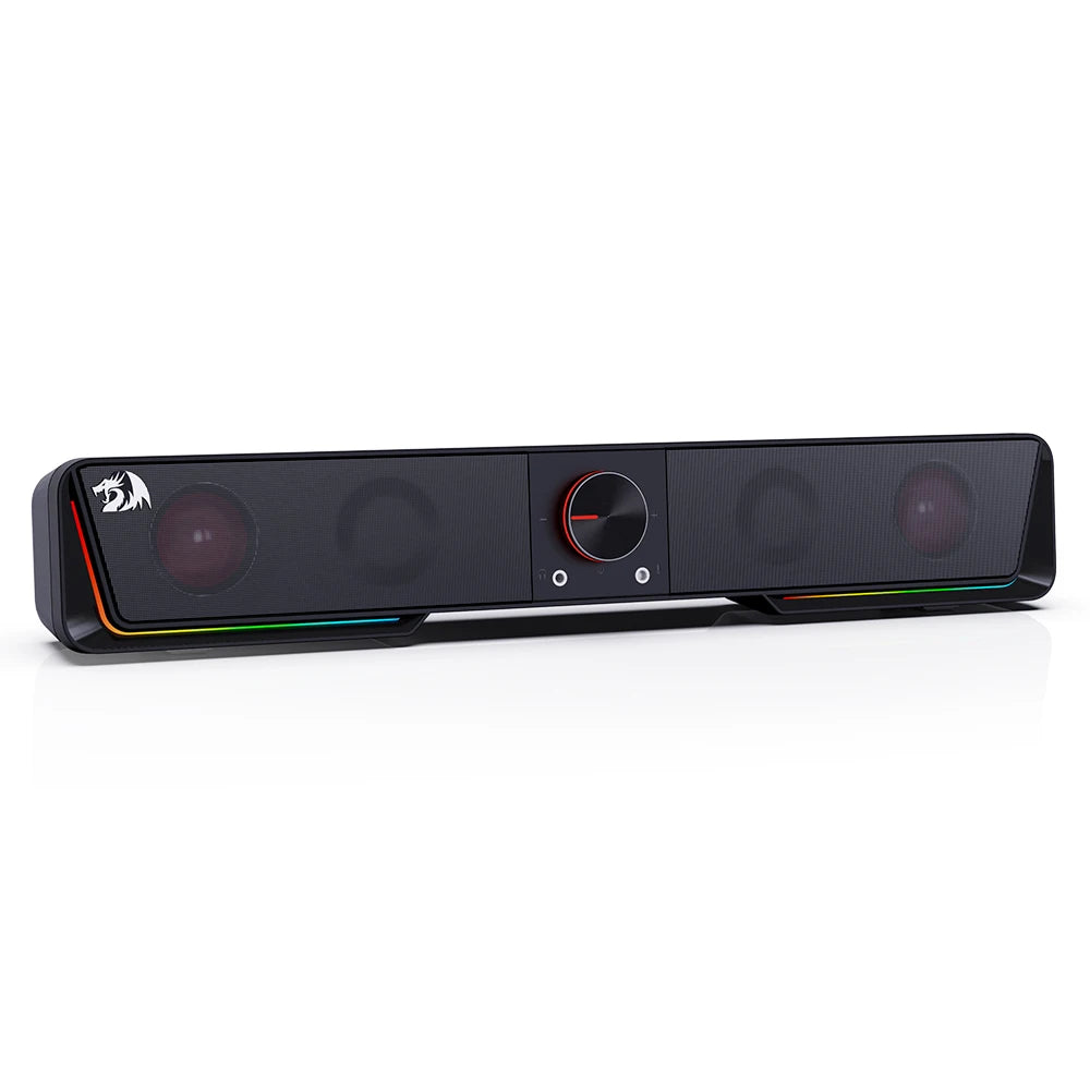 REDRAGON GS570 Darknets Bluetooth Wireless Sound Bar 2.0 Channel RGB Dual Speakers Column Loudspeakers for Computer PC, TV