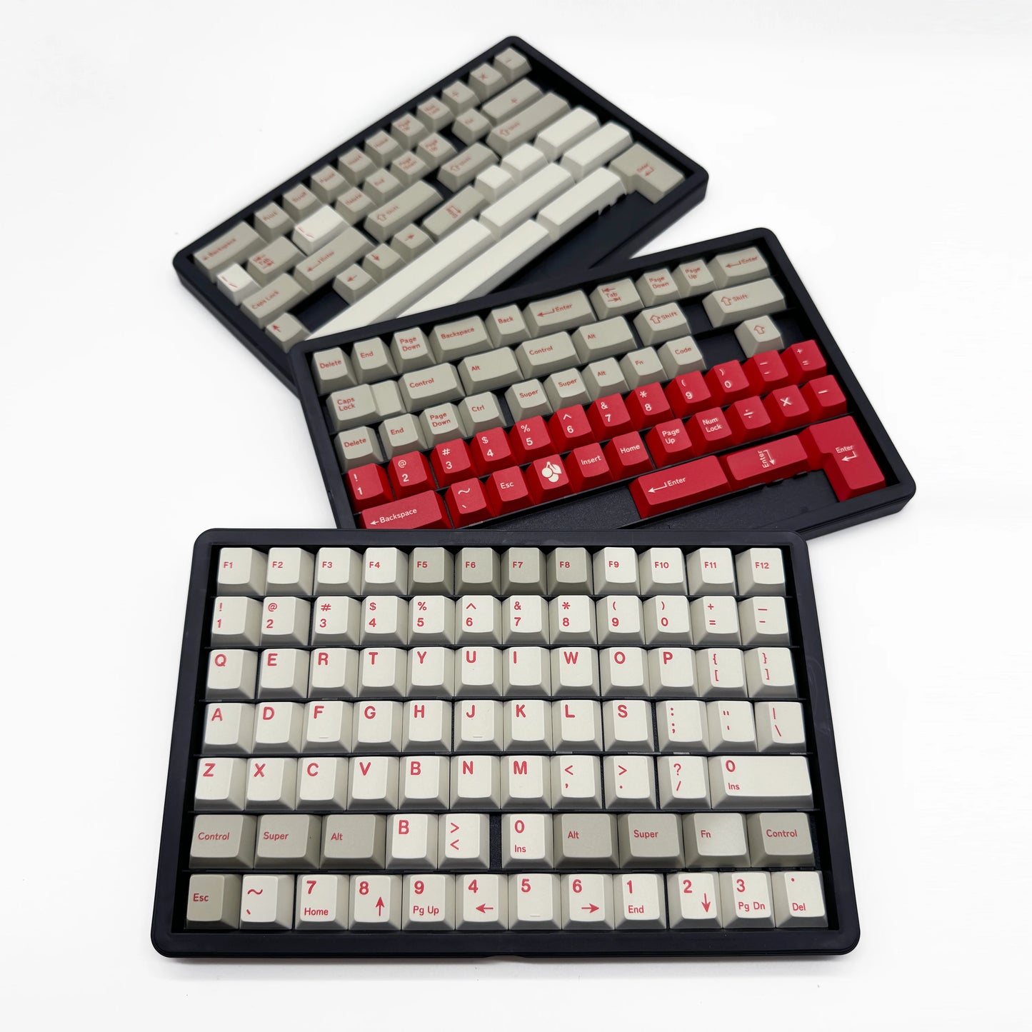 Keebox Shenpo DYE SUB PBT Red Alart Theme Cherry Profile Keycaps Light CapsLock For Mechanical Keyboard Hangul Korean Keycaps