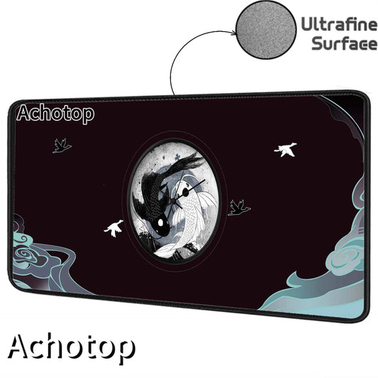 Ultrafine Surface Japanese Koi Gamer Mouse Pad Mousepads Locking Edge  Mouse Mat Gaming Mousepad Keyboard Pads Tapis De Souris