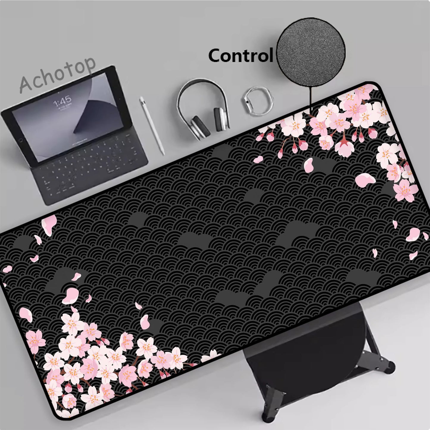 Japanese Pink Sakura Control Gamer Mouse Pad Mousepads Locking Edge  Mouse Mat Gaming Mousepad Keyboard Pads Tapis De Souris