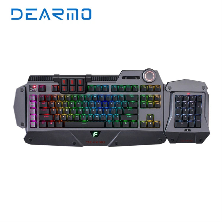 DEARMO F4 tastatur clavier RGB Ergonomic Multimedia Wired Mechanical Keyboard Gaming Keyboard