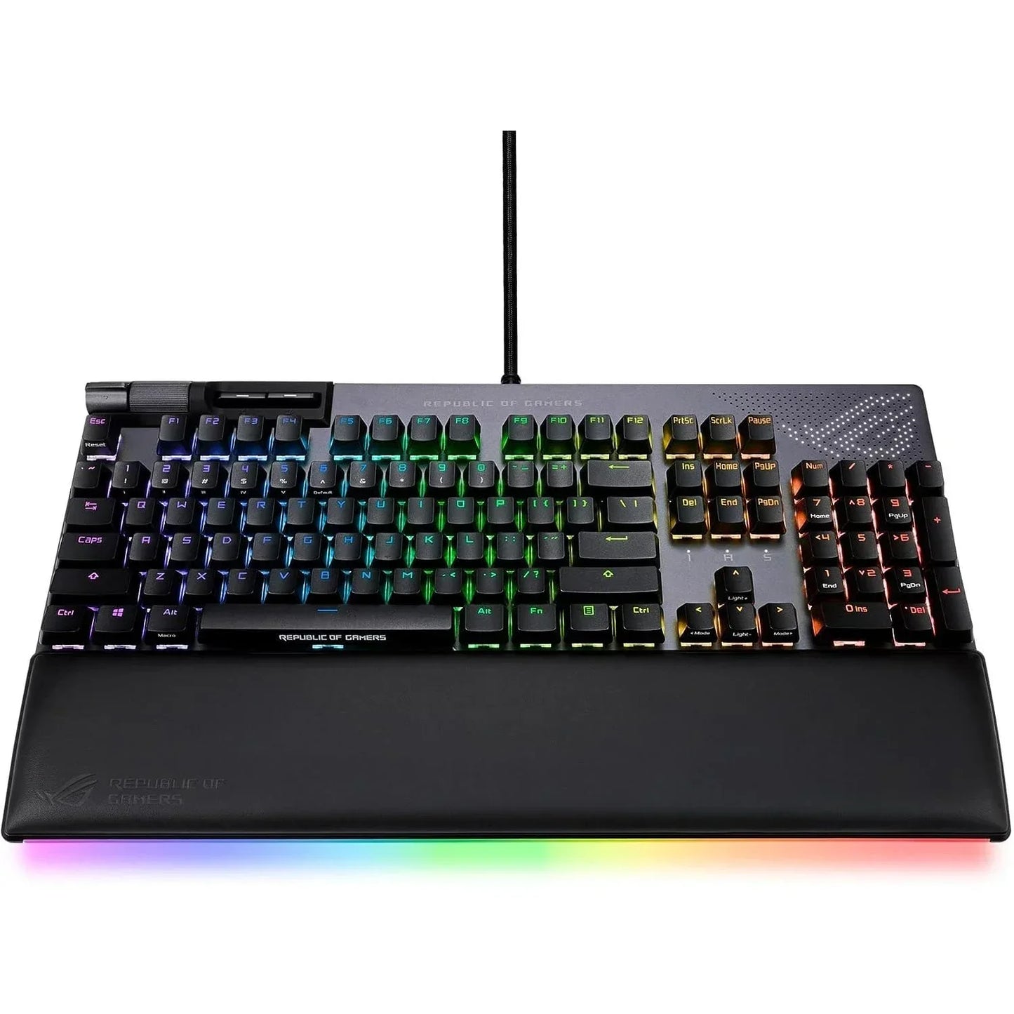 Asus Rog Strix Flare II Animate 8000hz Pbt Keycaps Metal Media Controls Gaming Mechan Keyboard Detachable Ergonomics Hot Plug