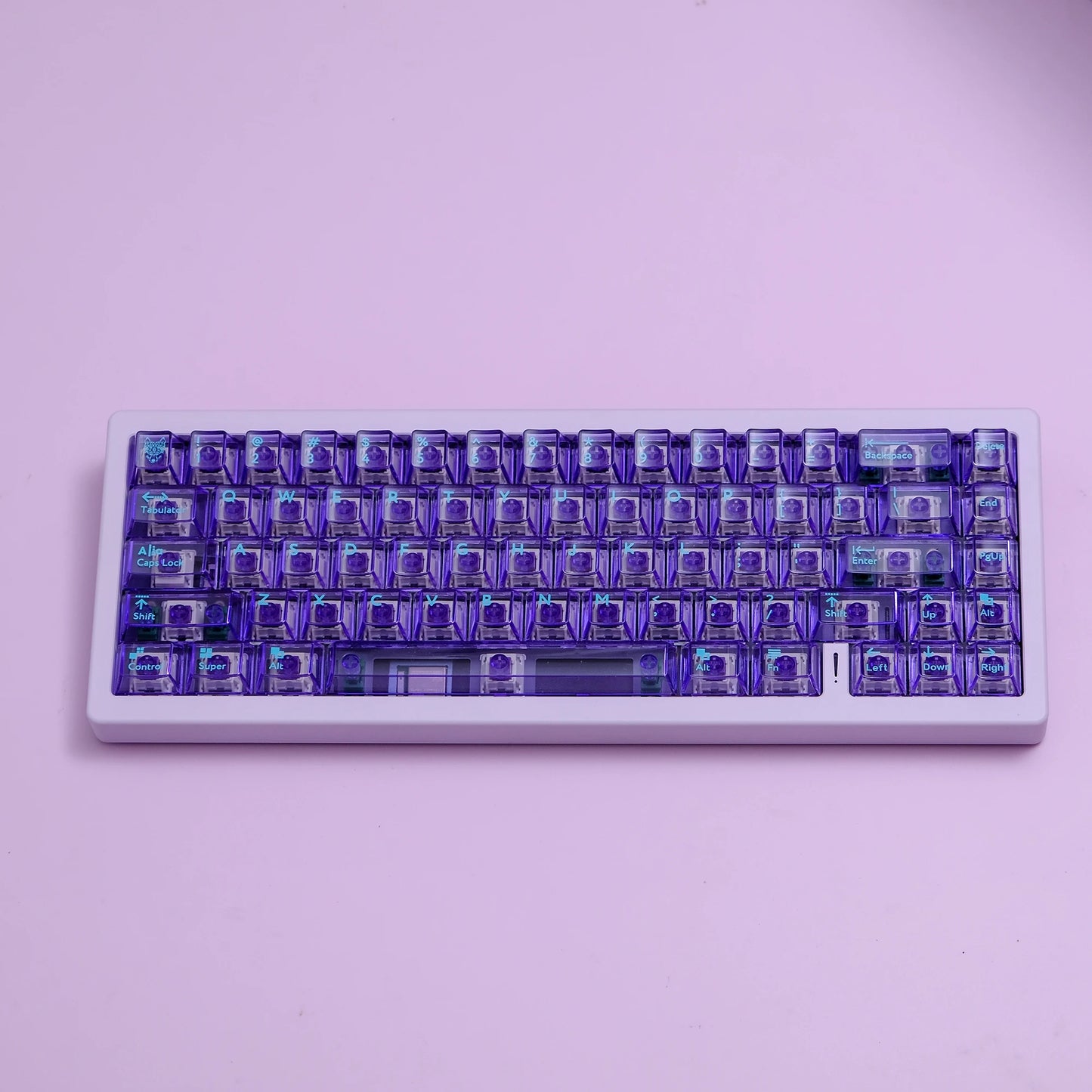 114 keys Aifei Purple Transparent Keycaps Cherry Profile UV pad print Keycaps For Mx Switch Mechanical Keyboard Game Keyboard