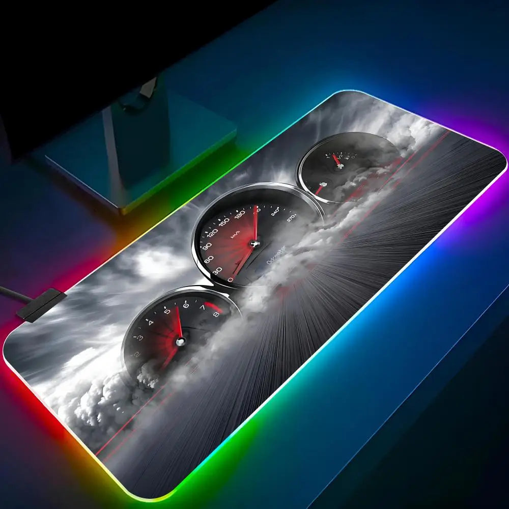 C-Car D-dashboardes HD Mouse Pad RGB Pc Mouse Pad Mousepad LED Glowing Mouse Mats Rubber Gaming Computer tapis de souris xxl Mau