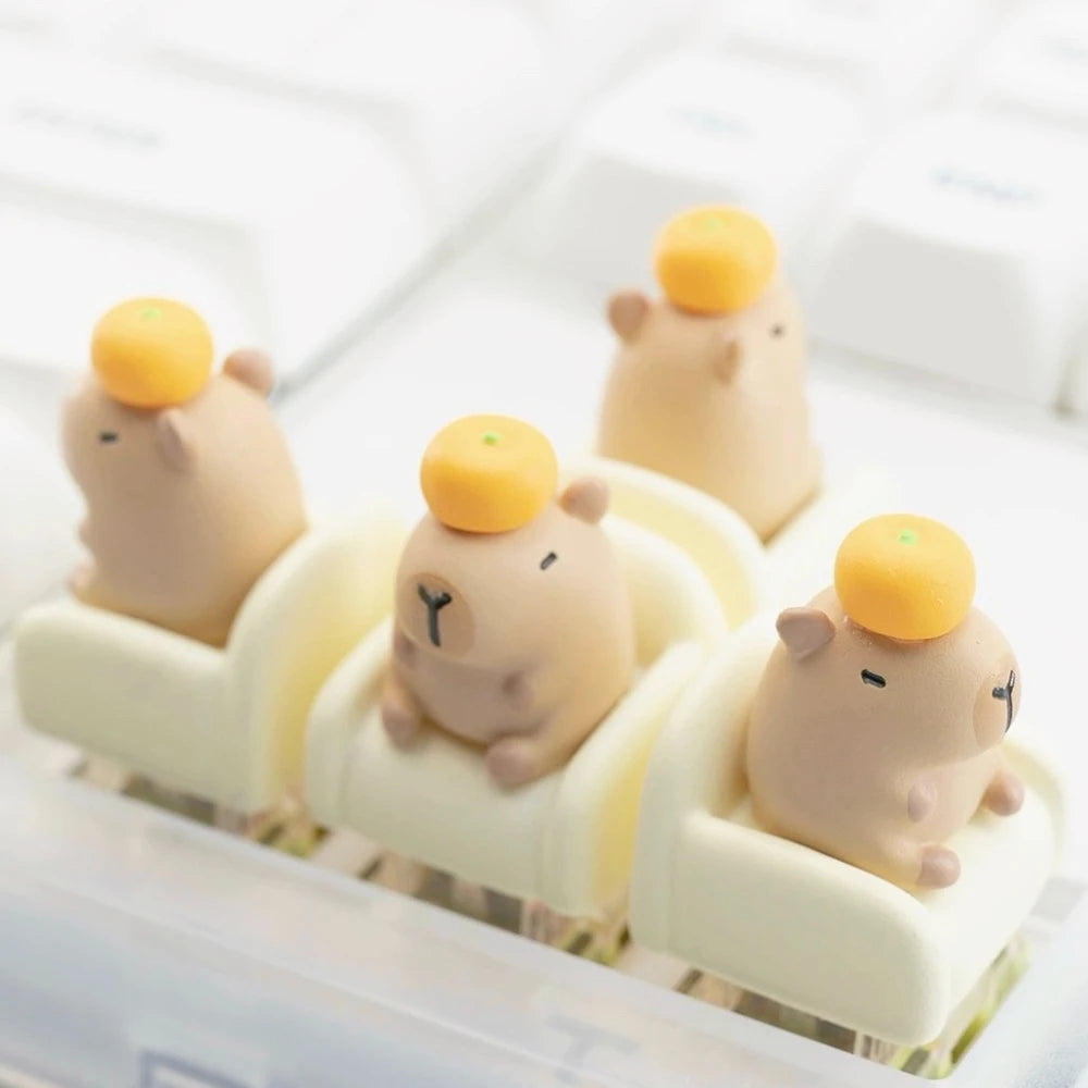 ECHOME Cute Capybara Sofa Keycap 3D Artisan Keyboard Cap Original Custom Resin KeyCap for Mechanical Keyboard Accessories Gift