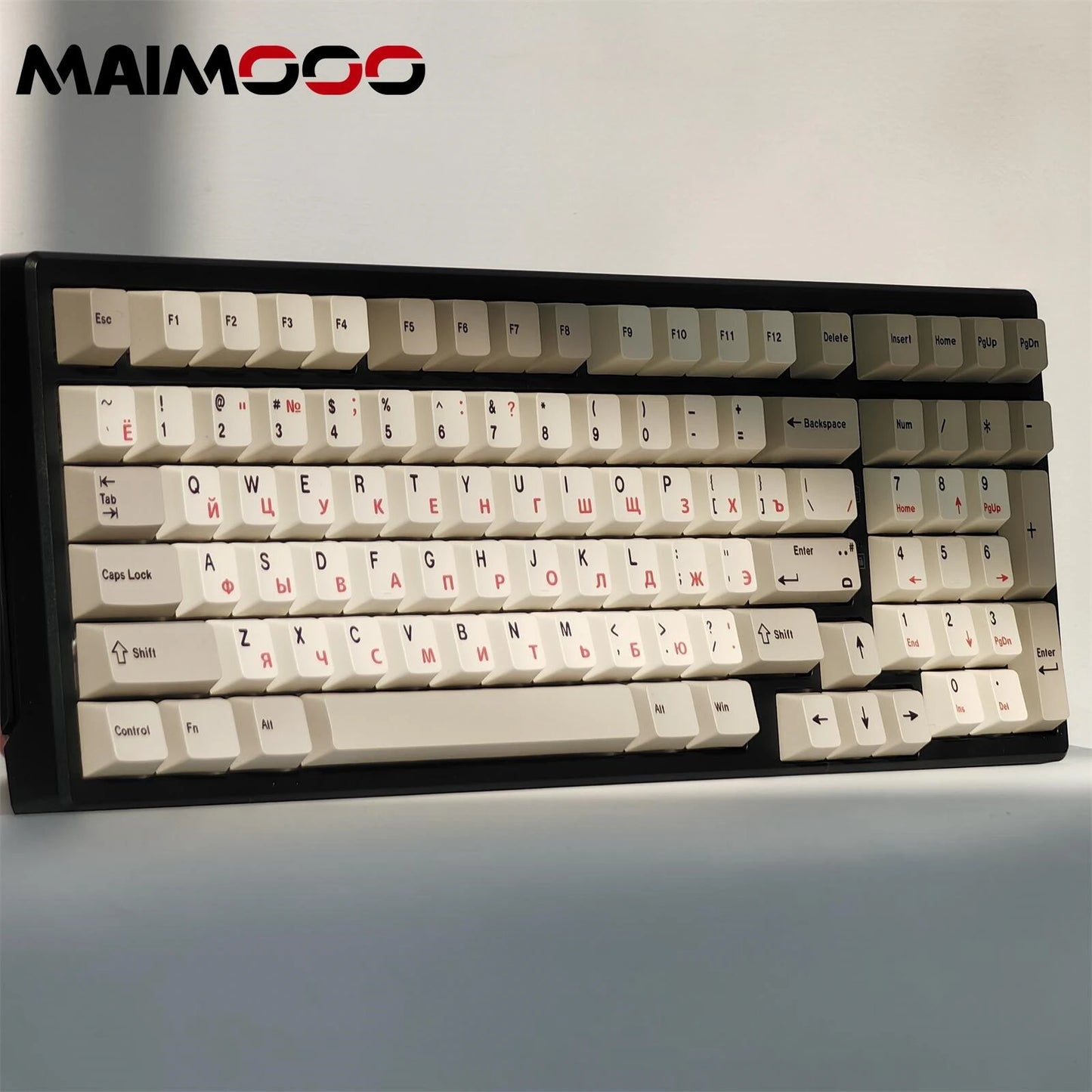 Russian Keycap Cute Translucent Cherry Mda Moa Pbt Pc For Mechanical Keyboard White Green Gray Eva-02 9009 Retro Russian Keycaps