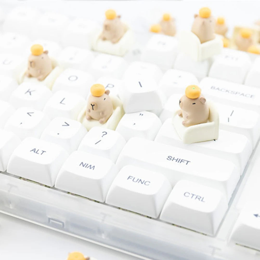 ECHOME Cute Capybara Sofa Keycap 3D Artisan Keyboard Cap Original Custom Resin KeyCap for Mechanical Keyboard Accessories Gift